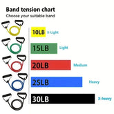 Home Resistance Bands with Handles for Strength Training and Fitness - Himpall